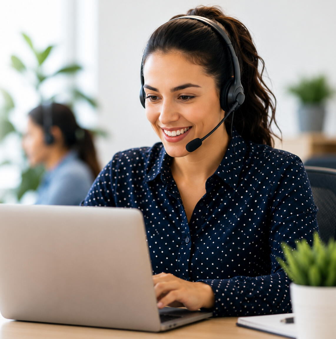 Customer support specialist assisting clients through phone, email, and live chat support.